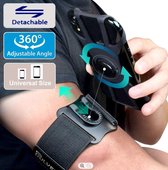 Pulver - Hardloop Telefoonhouder - Sportarmband - Hardloop Armband Telefoon - 360° draaibaar - Hardlopen - Kliksysteem - Zwart - Elke iPhone en Samsung