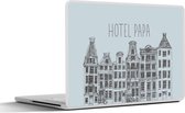 Laptop sticker - 11.6 inch - Vaderdag - Hotel papa - Quotes - Spreuken - 30x21cm - Laptopstickers - Laptop skin - Cover