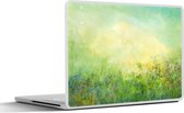 Laptop sticker - 17.3 inch - Gras - Zomer - Olieverf - 40x30cm - Laptopstickers - Laptop skin - Cover
