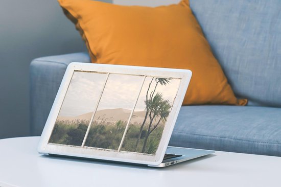 Sticker pour ordinateur portable - 11,6 pouces - Vue à travers - Dune - Plage