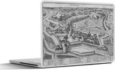 Laptop sticker - 12.3 inch - Stadskaart - Eindhoven - Zwart Wit - 30x22cm - Laptopstickers - Laptop skin - Cover
