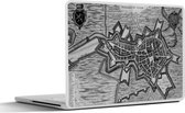Laptop sticker - 12.3 inch - Stadskaart - Bergen op Zoom - Zwart Wit - 30x22cm - Laptopstickers - Laptop skin - Cover