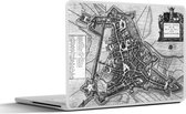 Laptop sticker - 12.3 inch - Stadskaart - Noord-Brabant - Zwart Wit - 30x22cm - Laptopstickers - Laptop skin - Cover
