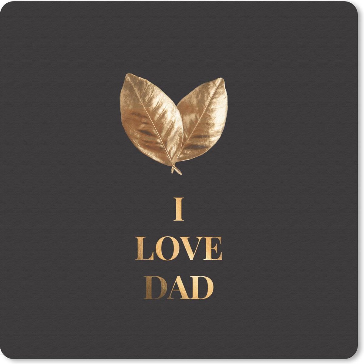 Muismat 30x30 cm - Mousepad Vaderdag geschenk - I love dad - Quotes - Spreuken - Muismatten