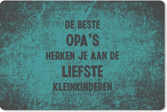 Muismat 27x18 cm - Mousepad De beste opa's - Spreuken - Opa - Quotes - Muismatten