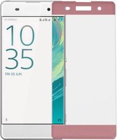 Tempered Glass Curved - Screenprotector - Glasplaatje voor Sony Xperia XA - Roze