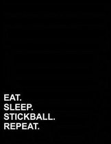 Eat Sleep Stickball Repeat: Isometric Graph Paper Notebook