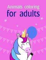 Animals coloring for adults