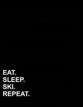 Eat Sleep Ski Repeat: Isometric Graph Paper Notebook