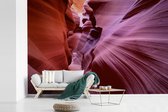 Behang - Fotobehang Golvende rotsen in de diepe Antelope Canyon - Breedte 525 cm x hoogte 350 cm