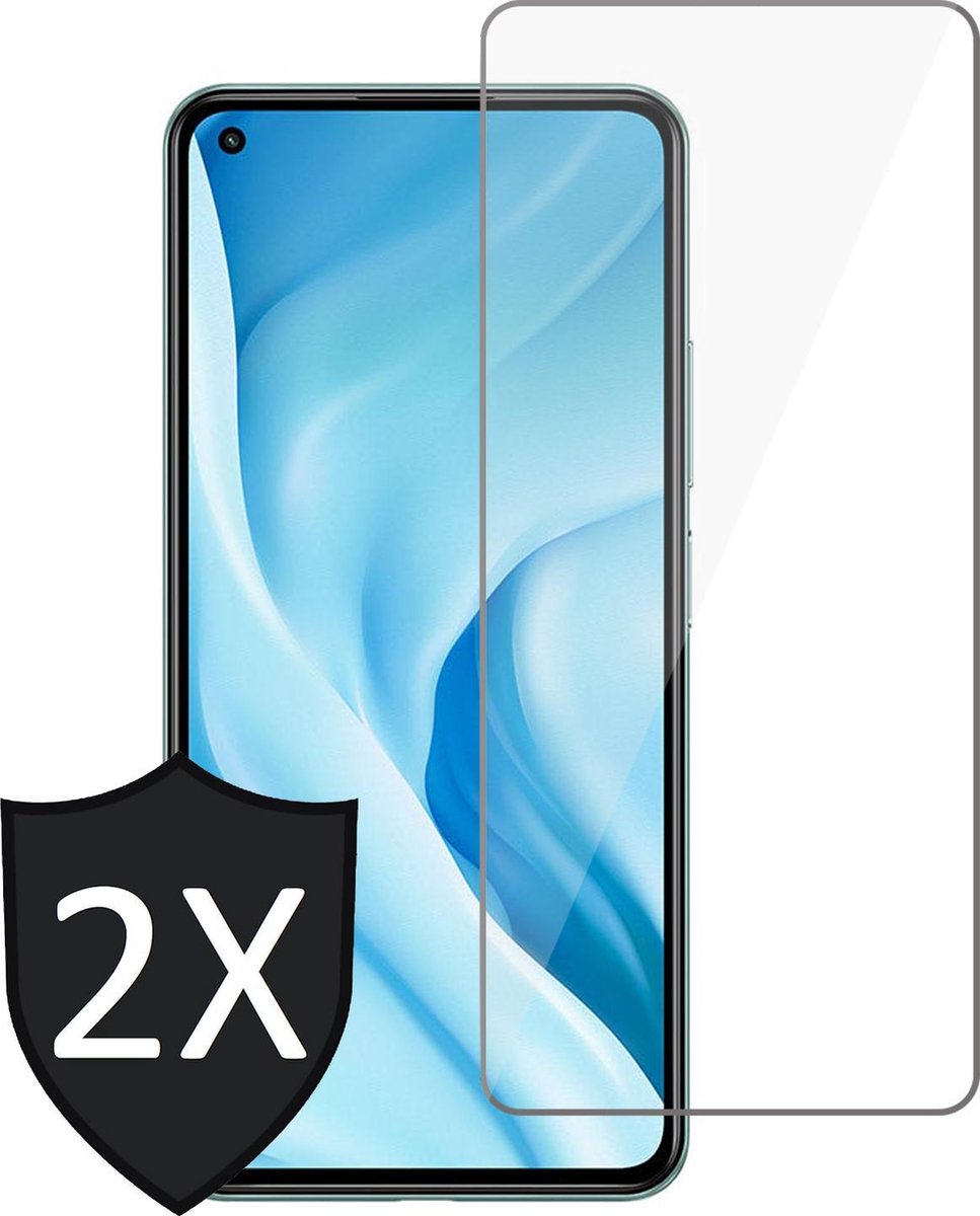 Screenprotector geschikt voor Xiaomi Mi 11 Lite - Glas Screen Protector - 2 Stuks
