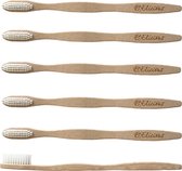 Elicious® - Tandenborstel - Bamboe - Duurzaam - Extra Sterk - Ultrasoft - Milieuvriendelijk - Set van 6