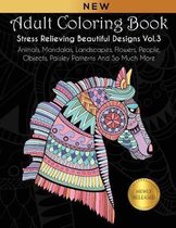 Adult Coloring Book: Stress Relieving Beautiful Designs (Vol. 3)