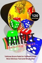 Yahtzee Scoring Sheet