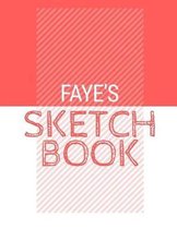 Faye's Sketchbook: Personalized red sketchbook with name