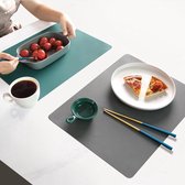 BOTC Placemats - Placemats Kunststof - Placemat Set 4 stuks - 30x40 cm - grijs