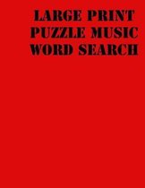 Large print puzzle music word search