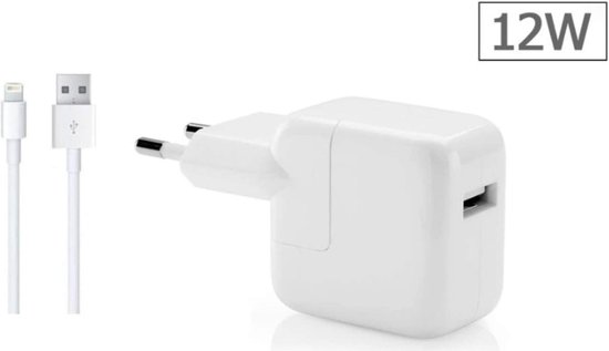 Aanklager Afleiden B.C. iPad oplader 12W met 1m lightning kabel geschikt voor Apple | bol.com