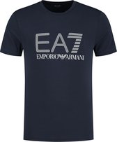 EA7 T-shirt - Mannen - navy - wit