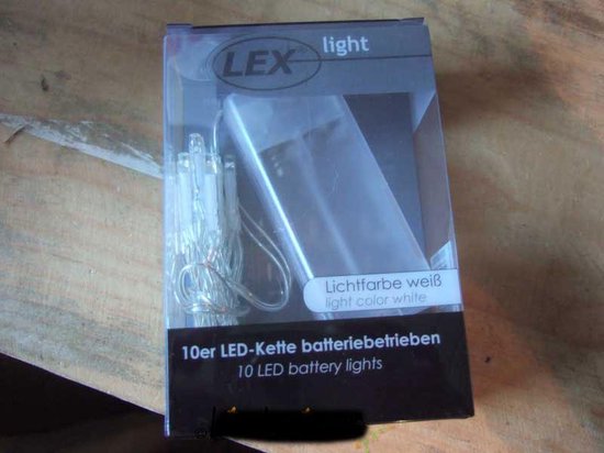 10 led batterij wit licht