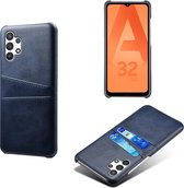 Backcover met Opbergvakjes + PMMA Screenprotector voor Samsung Galaxy A32 5G _ Blauw