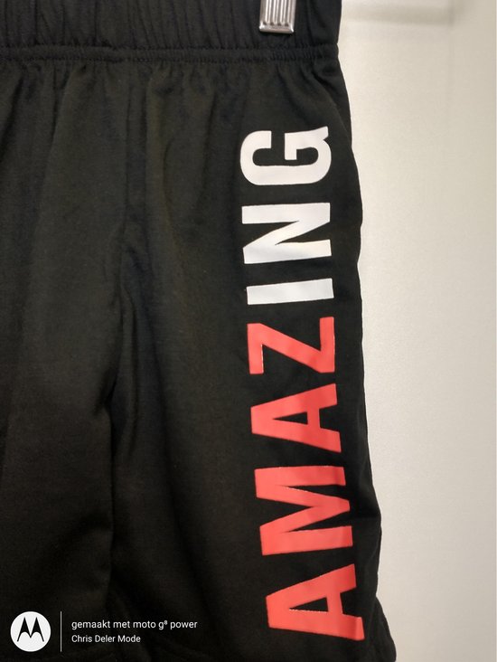 Jongens korte broek Amazing zwart Maat 92
