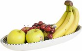 Fruitschaal keramiek / schaal langwerpig / serveerschaal / snackschaal ovaal aardewerk ø 40 cm groen