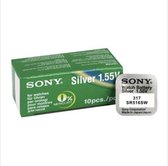 10 Stuks - Sony SR516SW (317) SR62 Zilveroxide horloge knoopcel batterij