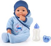 Bayer - Baby Boy - Jongenspop - Zachte, functionele pop in de kleur blauw