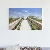 Canvas Schilderijen - Het pad naar de Kust - 40x30 cm | Wanddecoratie | Fotoprint op Canvas | Canvas Schilderij | Woondecoratie voor Woonkamer, Slaapkamer, Kantoor, Gang