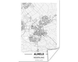 Poster Stadskaart Almelo - 40x60 cm - Plattegrond