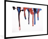 Photo encadrée - Cadre photo gouttes de peinture colorée dégoulinant 120x80 cm - Affiche encadrée (Décoration murale salon / chambre)