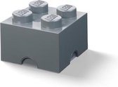 Bol.com Opbergdoos LEGO-blokje 57 liter Grijs - Polypropyleen - LEGO aanbieding