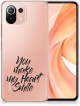Telefoonhoesje Xiaomi 11 Lite NE 5G | Xiaomi Mi 11 Lite Backcover Soft Siliconen Hoesje Heart Smile