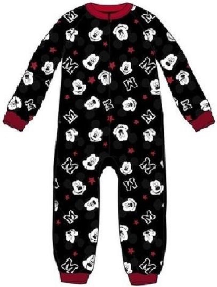 Mickey Mouse onesie - zwart - maat 104 - Disney huispak