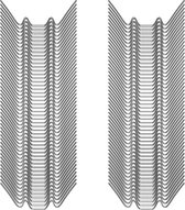 Deuba Kasklemmen RVS - 100 stuks – Afmeting 85 x 30 x 1,5 mm – Zilver