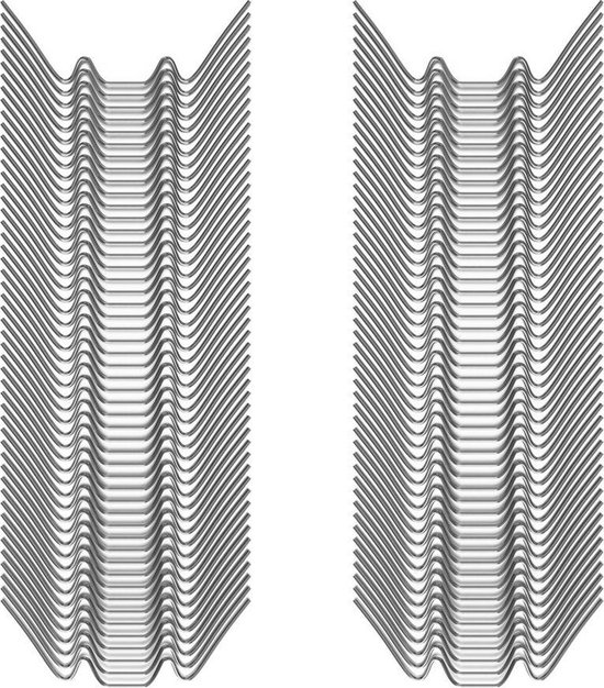 Foto: Deuba kasklemmen rvs 100 stuks afmeting 85 x 30 x 1 5 mm zilver