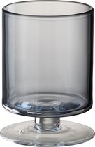 J-Line Windlicht Glas Blauw Small Set van 2 stuks