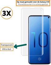 Fooniq Screenprotector Transparant 3x - Geschikt Voor Samsung Galaxy S10