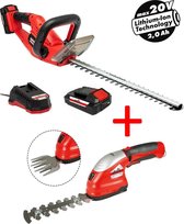 Akku snoei set bestaande uit; accu-heggenschaar CH 2000 Li + snoeischaarset AGS 7280 incl. Li-Ion accu