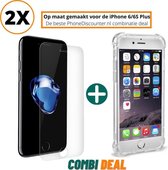 iphone 6s plus anti shock hoes | iPhone 6S Plus siliconen case | iPhone 6S Plus hoes cover hoes + 2x iPhone 6S Plus gehard glas screenprotector
