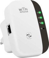 Wifi-repeater, wifi-versterker, 300 Mbit/s, 2,4 GHz, wifi-repeater met repeater modus/accesspoint/WPS/LAN-poort-functie, wifi-range extender voor grote ruimte, villa tuin [Energieklasse A+++]