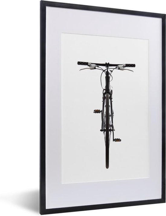Fotolijst incl. Poster - Een vooraanzicht van een mountainbike fiets - 40x60 cm - Posterlijst