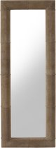 PTMD  lynne beige leren spiegel rechthoek