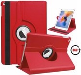 FONU 360 modèle de livre Housse compatible avec iPad 9 2021  -  iPad 8 2020 - iPad 7 2019 - 10.2 inch - Rouge - Rotatif