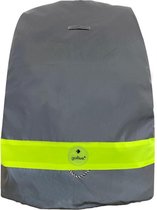 gofluo. Seeme Rugzakhoes - Reflecterend - Waterafstotend - Fluo - Backpack cover - Fluorescerende hoes - Hoes voor 24L Rugzak - Zichtbaarheid in het donker - Veilig de weg op - Grijs - S