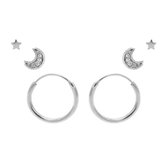 Karma Dames EarpartyGiftsetOorbellenOorknoppen Zilver - Zilverkleurig