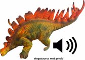 Dinoworld Speelfiguur Stegosaurus Junior 35 Cm Groen/rood