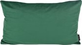 Housse de coussin longue en velours vert foncé | Velours - Polyester | 30 x 50 cm