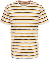 Only & Sons T-shirt Onstomas Life Stripe Slim Ss Nf 965 22019656 Pale Banana Mannen Maat - S